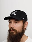 Бейсболка 47 BRAND арт. B-RGW01GWSNL-BKW Atlanta Braves MLB (черный)